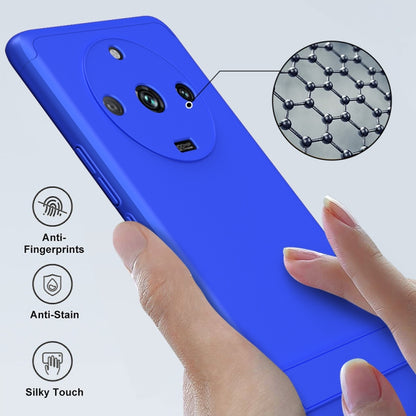 For Realme 11 Pro / 11 Pro+ GKK Three Stage Splicing Full Coverage PC Phone Case with Stand(Blue) - Realme Cases by GKK | Online Shopping UK | buy2fix