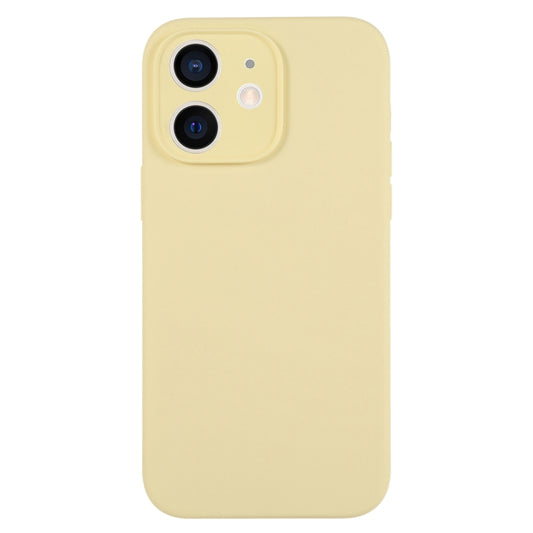 For iPhone 11 Pure Color Liquid Silicone Fine Pore Phone Case(Creamy Yellow) - iPhone 11 Cases by buy2fix | Online Shopping UK | buy2fix