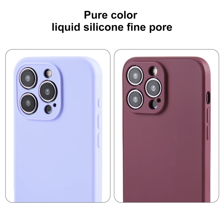 For iPhone 15 Plus Pure Color Liquid Silicone Fine Pore Phone Case(Orange) - iPhone 15 Plus Cases by buy2fix | Online Shopping UK | buy2fix