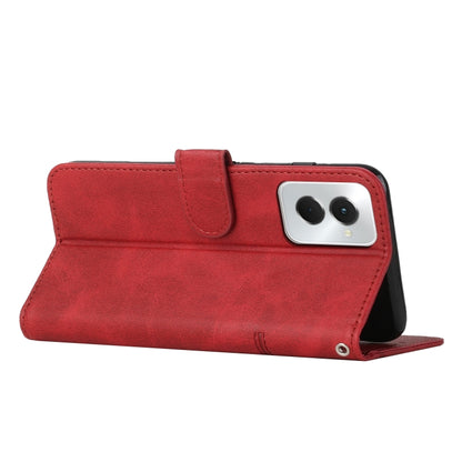 For Motorola Moto G Power 2024 Stitching Calf Texture Buckle Leather Phone Case(Red) - Motorola Cases by buy2fix | Online Shopping UK | buy2fix