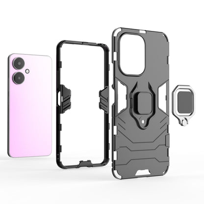 For Xiaomi Redmi 13C 4G / 5G  Shockproof PC + TPU Holder Phone Case(Black) - 13C Cases by buy2fix | Online Shopping UK | buy2fix