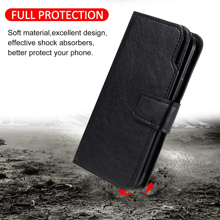 For iPhone 16 Pro Tri-Fold 9-Card Wallets Leather Phone Case(Black) - iPhone 16 Pro Cases by buy2fix | Online Shopping UK | buy2fix