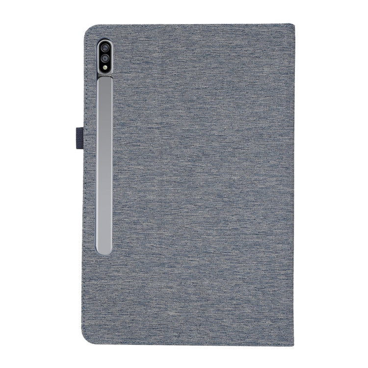 For Samsung Galaxy Tab S9 Horizontal Flip TPU + Fabric PU Leather Tablet Case(Dark Blue) - Galaxy Tab S9 Cases by buy2fix | Online Shopping UK | buy2fix