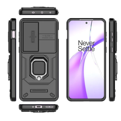 For OnePlus ACE 3V Sliding Camshield TPU + PC Shockproof Phone Case with Holder(Black) - OnePlus Cases by buy2fix | Online Shopping UK | buy2fix