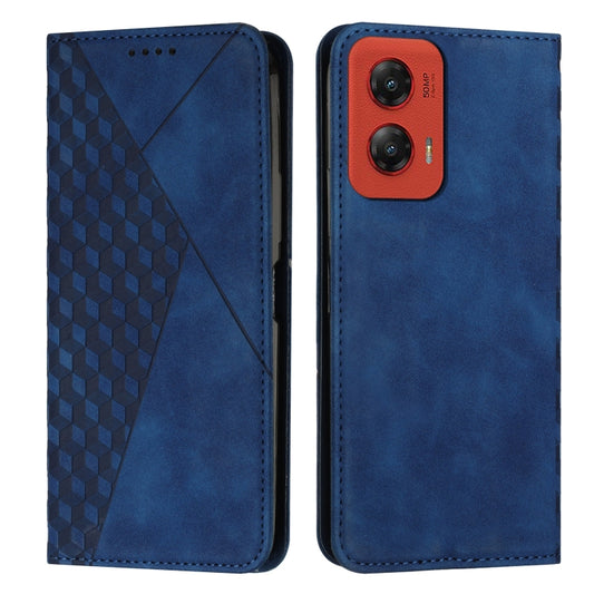 For Motorola Moto G Stylus 5G 2024 Diamond Splicing Skin Feel Magnetic Leather Phone Case(Blue) - Motorola Cases by buy2fix | Online Shopping UK | buy2fix