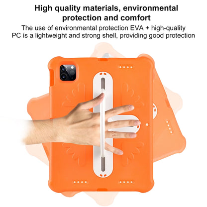 For iPad Air 11 2024  / 2025 Shield 360 Rotation Handle EVA Shockproof PC Tablet Case(Orange Beige) - iPad Air 11 2025 / 2024 Cases by buy2fix | Online Shopping UK | buy2fix