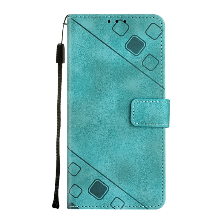 For Motorola Moto G Play 5G 2024 Skin Feel Embossed Leather Phone Case(Green) - Motorola Cases by buy2fix | Online Shopping UK | buy2fix