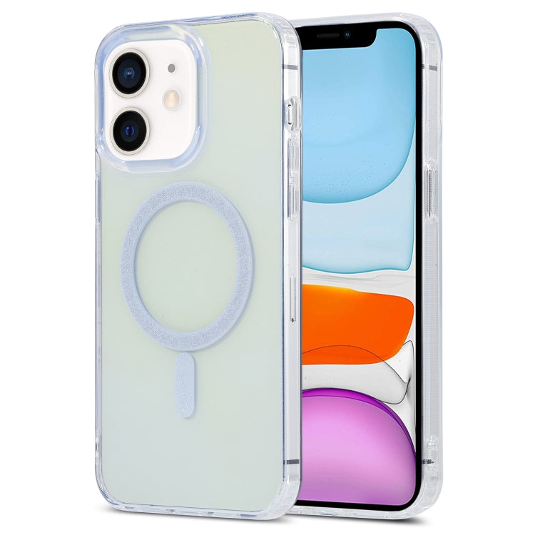 For iPhone 11 Magic Diamond Blu-ray MagSafe Phone Case(White) - iPhone 11 Cases by buy2fix | Online Shopping UK | buy2fix