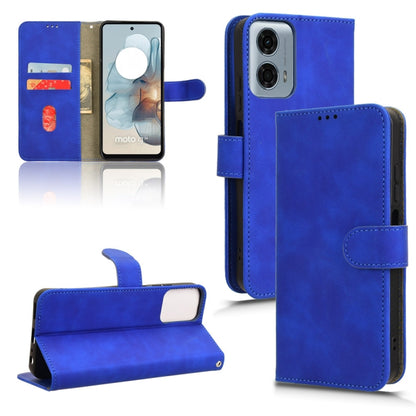 For Motorola Moto G Stylus 5G 2024 Skin Feel Magnetic Flip Leather Phone Case(Blue) - Motorola Cases by buy2fix | Online Shopping UK | buy2fix