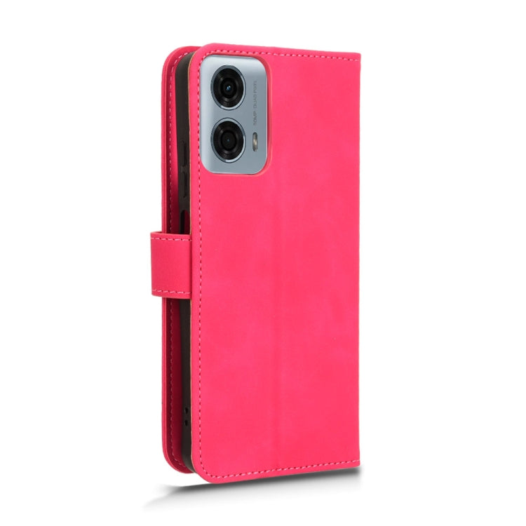 For Motorola Moto G Stylus 5G 2024 Skin Feel Magnetic Flip Leather Phone Case(Rose Red) - Motorola Cases by buy2fix | Online Shopping UK | buy2fix