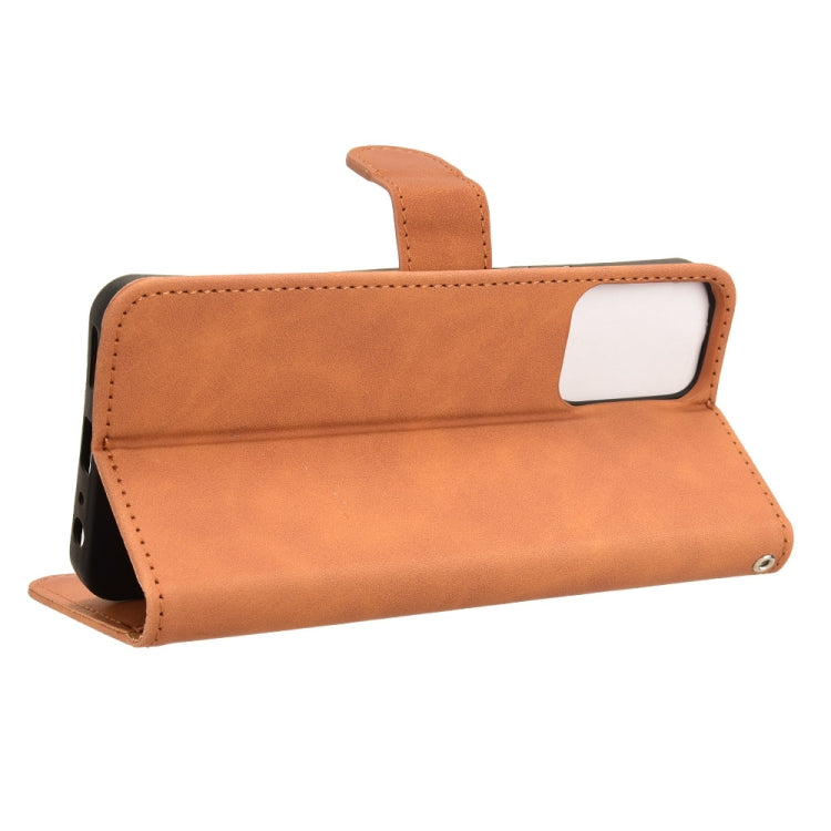 For Motorola Moto G Stylus 5G 2024 Skin Feel Magnetic Flip Leather Phone Case(Brown) - Motorola Cases by buy2fix | Online Shopping UK | buy2fix