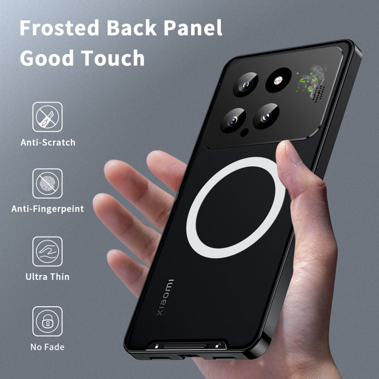 For Xiaomi 14 Aromatherapy Magnetic Metal Phone Case(Black) - 14 Cases by buy2fix | Online Shopping UK | buy2fix