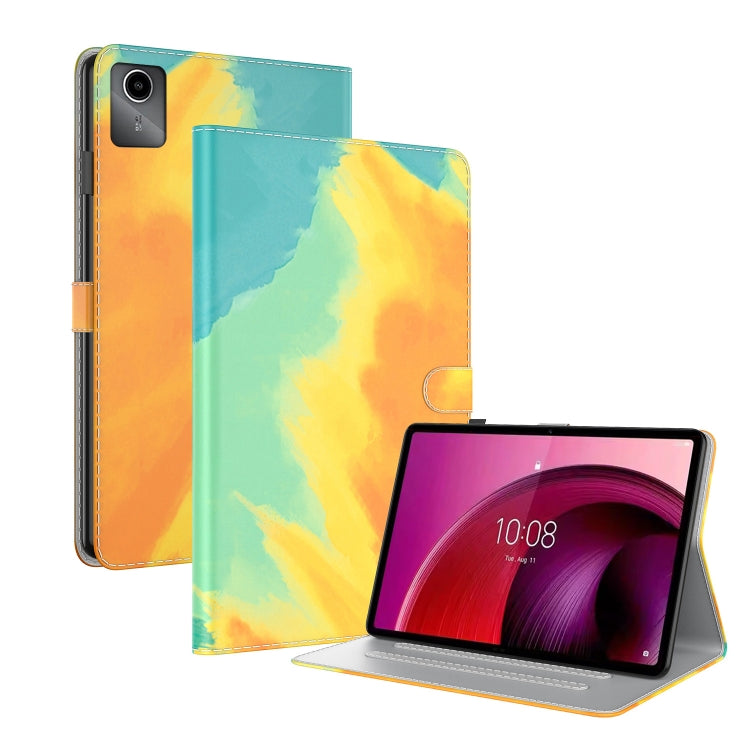 For Lenovo Tab M11 / Xiaoxin Pad 11 2024 Watercolor Pattern Flip Leather Tablet Case(Autumn Leaves) - Lenovo by buy2fix | Online Shopping UK | buy2fix