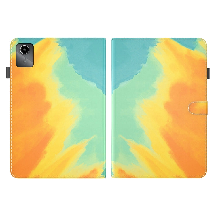 For Lenovo Tab M11 / Xiaoxin Pad 11 2024 Watercolor Pattern Flip Leather Tablet Case(Autumn Leaves) - Lenovo by buy2fix | Online Shopping UK | buy2fix