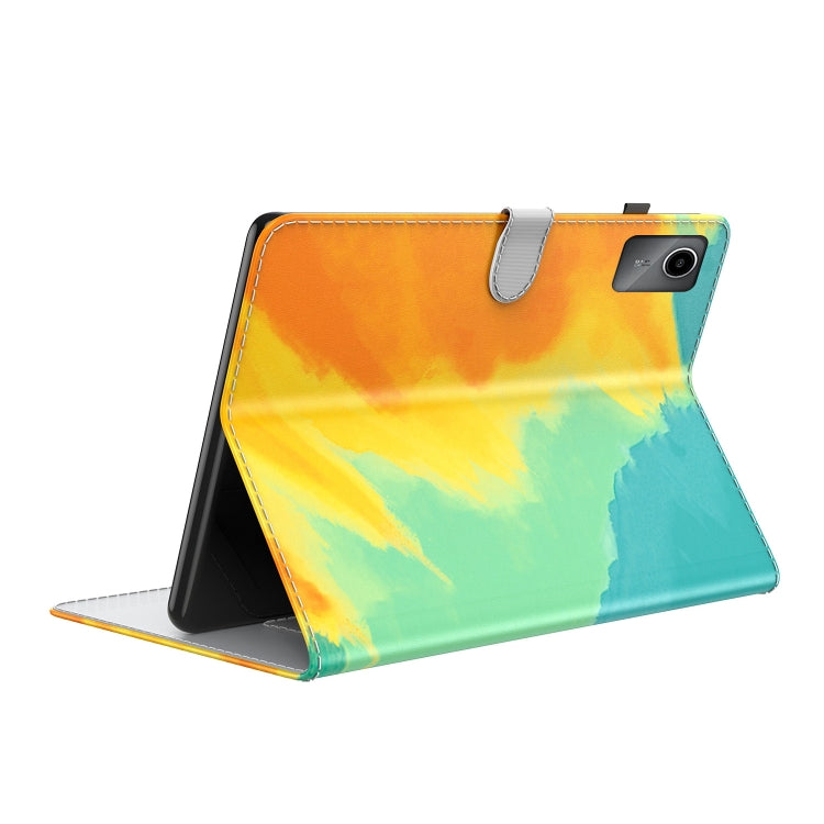 For Lenovo Tab M11 / Xiaoxin Pad 11 2024 Watercolor Pattern Flip Leather Tablet Case(Autumn Leaves) - Lenovo by buy2fix | Online Shopping UK | buy2fix