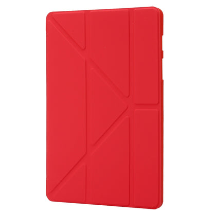 For Samsung Galaxy Tab S9 Deformation Silicone Leather Tablet Case(Red) - Galaxy Tab S9 Cases by buy2fix | Online Shopping UK | buy2fix