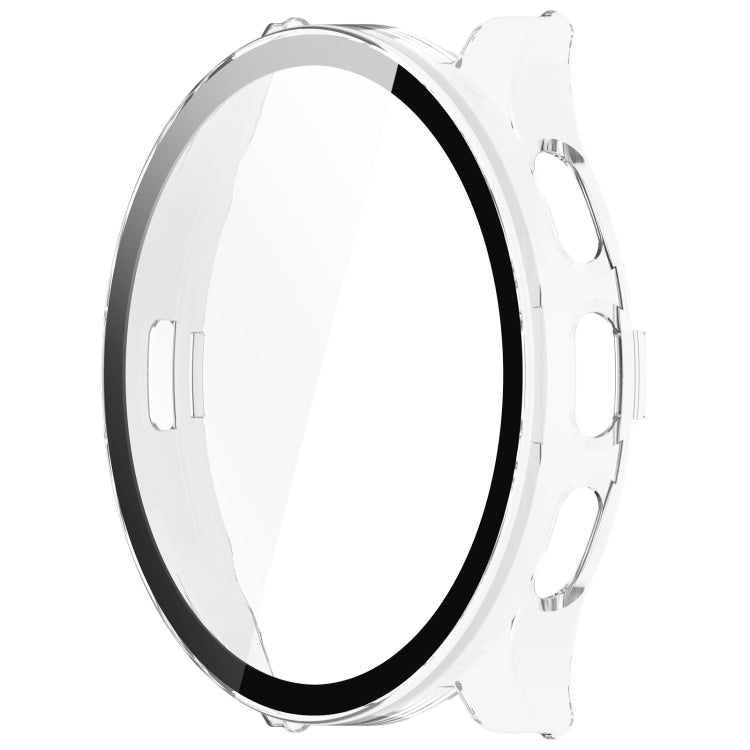 For Garmin Venu 3S PC + Tempered Glass Film Integrated Watch Case(Transparent White) - Watch Cases by buy2fix | Online Shopping UK | buy2fix