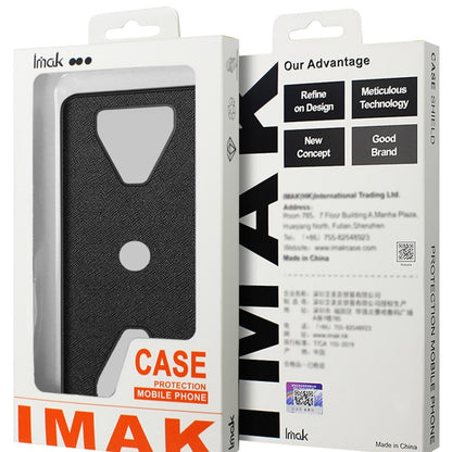 For iPhone 15 Plus IMAK LX-5 Series Shockproof PC + PU + TPU Protective Phone Case(Cross Texture) - iPhone 15 Plus Cases by imak | Online Shopping UK | buy2fix