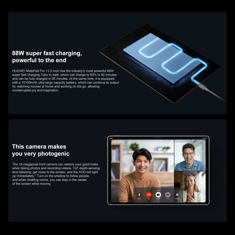 HUAWEI MatePad Pro 13.2 inch WiFi, 12GB+512GB, HarmonyOS 4 Hisilicon Kirin 9000S 12-core, Not Support Google Play(Cyan) - Huawei by Huawei | Online Shopping UK | buy2fix