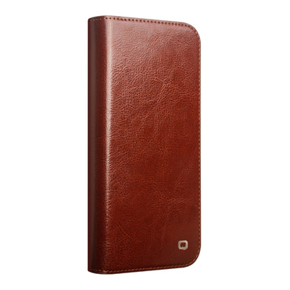 For iPhone 16 Plus QIALINO Classic Genuine Leather Phone Case(Brown) - iPhone 16 Plus Cases by QIALINO | Online Shopping UK | buy2fix