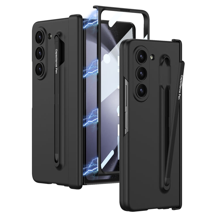 For Samsung Galaxy Z Fold5 5G GKK Integrated Fold Hinge Phone Case with Pen Slots, No Include Pen(Black) - Galaxy Z Fold5 Cases by GKK | Online Shopping UK | buy2fix