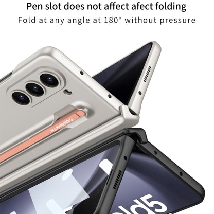 For Samsung Galaxy Z Fold5 5G GKK Integrated Fold Hinge Phone Case with Pen Slots, No Include Pen(Black) - Galaxy Z Fold5 Cases by GKK | Online Shopping UK | buy2fix