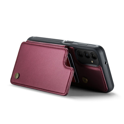 For Samsung Galaxy A13 5G CaseMe C22 Card Slots Holder RFID Anti-theft Phone Case(Wine Red) - Galaxy Phone Cases by CaseMe | Online Shopping UK | buy2fix