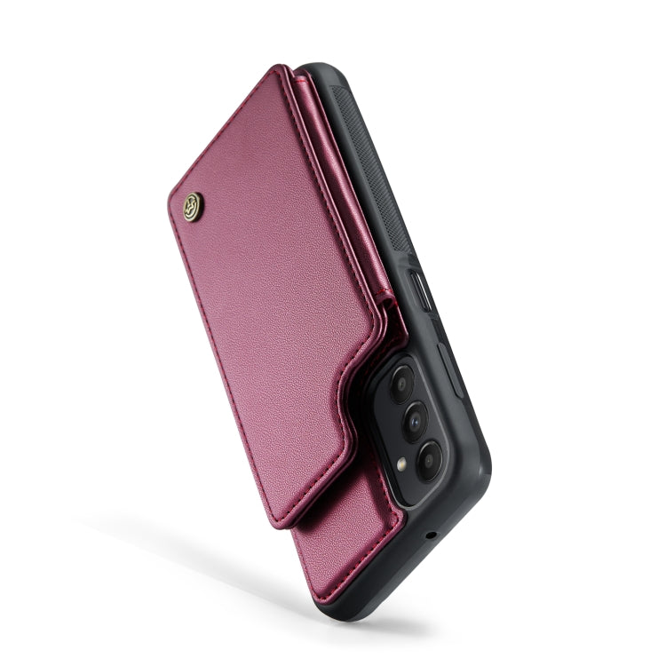 For Samsung Galaxy A13 5G CaseMe C22 Card Slots Holder RFID Anti-theft Phone Case(Wine Red) - Galaxy Phone Cases by CaseMe | Online Shopping UK | buy2fix