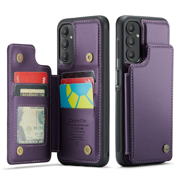 For Samsung Galaxy A13 5G CaseMe C22 Card Slots Holder RFID Anti-theft Phone Case(Purple) - Galaxy Phone Cases by CaseMe | Online Shopping UK | buy2fix