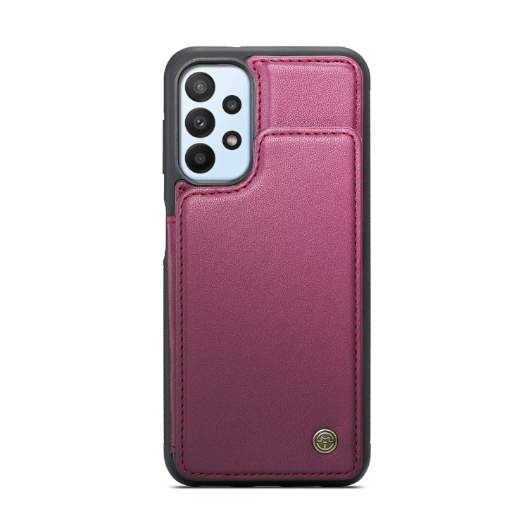 For Samsung Galaxy A23 CaseMe C22 Card Slots Holder RFID Anti-theft Phone Case(Wine Red) - Galaxy Phone Cases by CaseMe | Online Shopping UK | buy2fix