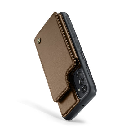 For Samsung Galaxy A24 4G CaseMe C22 Card Slots Holder RFID Anti-theft Phone Case(Brown) - Galaxy Phone Cases by CaseMe | Online Shopping UK | buy2fix