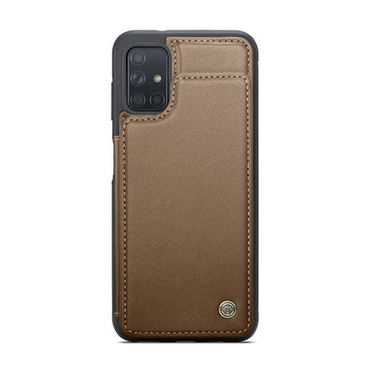 For Samsung Galaxy A51 4G CaseMe C22 Card Slots Holder RFID Anti-theft Phone Case(Brown) - Galaxy Phone Cases by CaseMe | Online Shopping UK | buy2fix