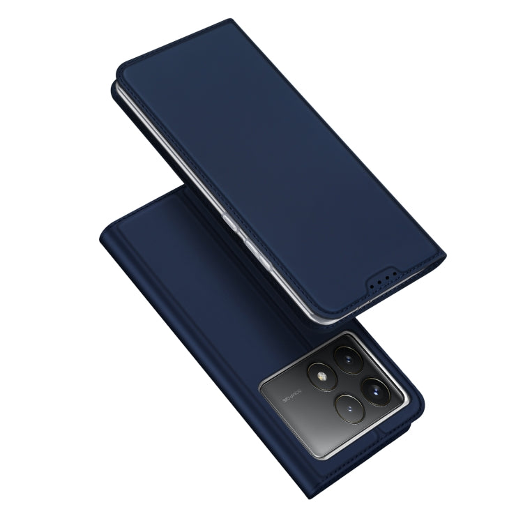 For Xiaomi Poco F6 Pro 5G DUX DUCIS Skin Pro Series Flip Leather Phone Case(Blue) - Xiaomi Cases by DUX DUCIS | Online Shopping UK | buy2fix