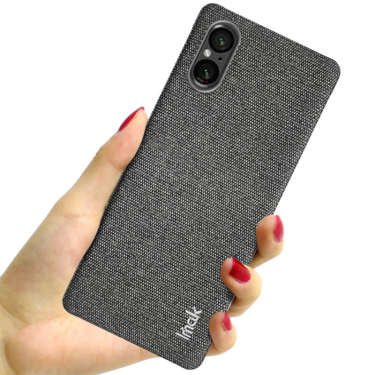 For Sony Xperia 5 V imak Ruiyi Series Cloth Texture PU + PC Phone Case(Dark Grey) - Sony Cases by imak | Online Shopping UK | buy2fix