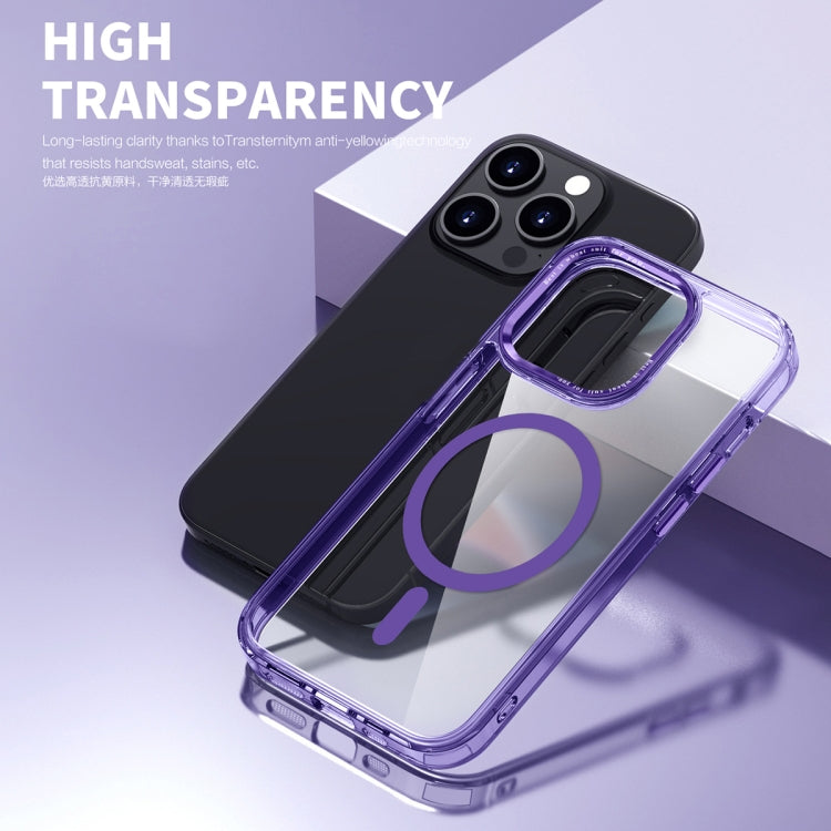 For iPhone 15 Ice Color Magnetic Series PC + Acrylic Magsafe Phone Case(Transparent) - iPhone 15 Cases by buy2fix | Online Shopping UK | buy2fix