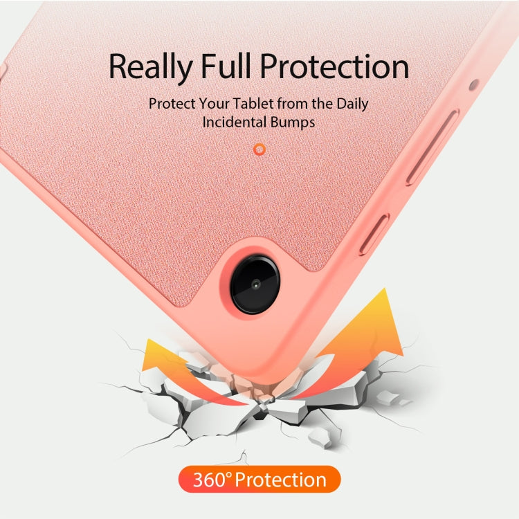 For Samsung Galaxy Tab A9 DUX DUCIS Domo Series Magnetic Flip Leather Tablet Case(Pink) - Galaxy Tab A9 by DUX DUCIS | Online Shopping UK | buy2fix