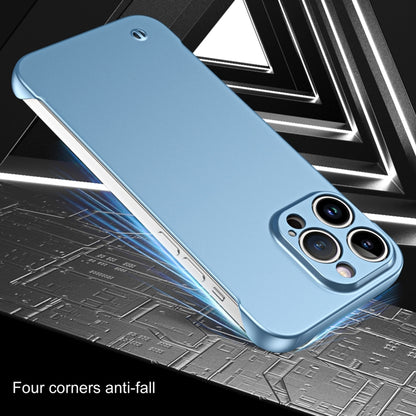 For iPhone 11 Pro Frameless Metallic Paint Hybrid PC Phone Case(Space Silver) - iPhone 11 Pro Cases by buy2fix | Online Shopping UK | buy2fix