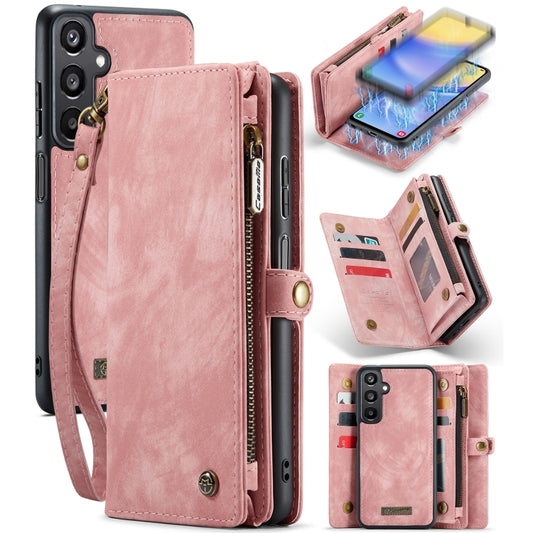 For Samsung Galaxy A15 5G CaseMe 008 Multifunctional Zipper Wallet Leather Phone Case with Lanyard(Pink) - Galaxy Phone Cases by CaseMe | Online Shopping UK | buy2fix