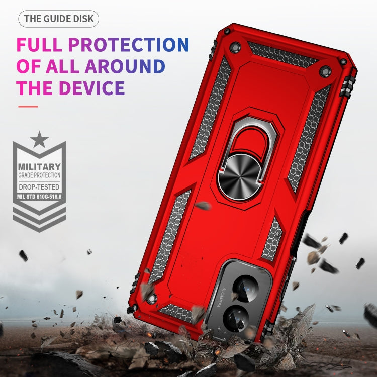 For Motorola Moto G Power 5G 2024 Shockproof TPU + PC Phone Case with Holder(Red) - Motorola Cases by buy2fix | Online Shopping UK | buy2fix