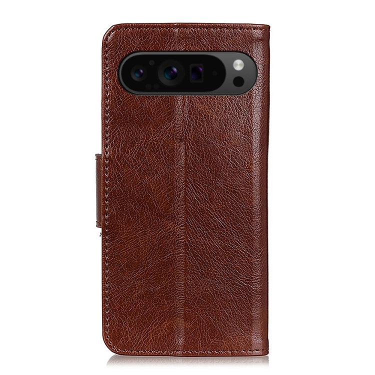 For Google Pixel 9 Pro Nappa Texture Horizontal Flip Leather Phone Case(Brown) - Google Cases by buy2fix | Online Shopping UK | buy2fix