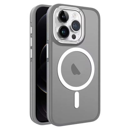 For iPhone 12 / 12 Pro Two-color Frosted MagSafe Magnetic Phone Case(Grey) - iPhone 12 / 12 Pro Cases by buy2fix | Online Shopping UK | buy2fix