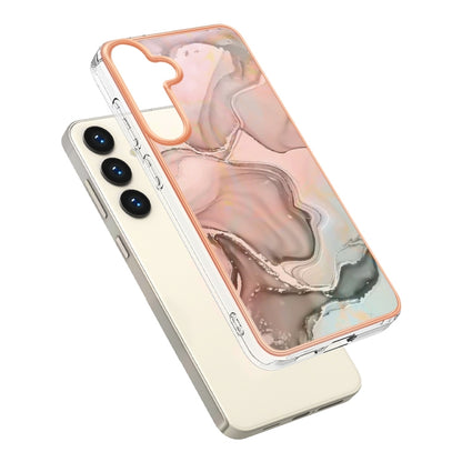 For Samsung Galaxy S24+ 5G Electroplating Marble Dual-side IMD Phone Case(Rose Gold 015) - Galaxy S24+ 5G Cases by buy2fix | Online Shopping UK | buy2fix
