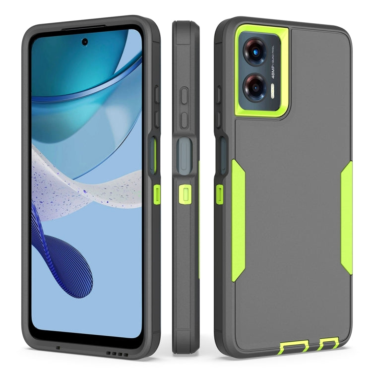 For Motorola Moto G 5G 2024 / G Play 5G 2024 2 in 1 Magnetic PC + TPU Phone Case(Gray+Fluorescent Green) - Motorola Cases by buy2fix | Online Shopping UK | buy2fix