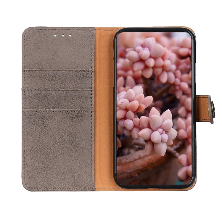 For Google Pixel 9 Pro KHAZNEH Cowhide Texture Horizontal Flip Leather Phone Case(Khaki) - Google Cases by buy2fix | Online Shopping UK | buy2fix