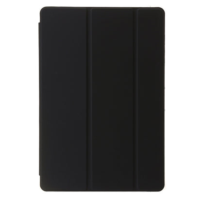 For Samsung Galaxy Tab S9 3-Fold Clear Acrylic Leather Tablet Case(Black) - Galaxy Tab S9 Cases by buy2fix | Online Shopping UK | buy2fix