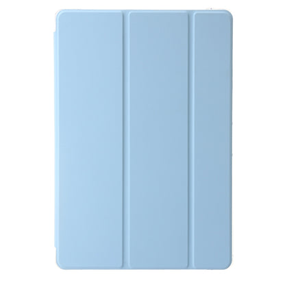 For Samsung Galaxy Tab S9 Ultra/S8 Ultra 3-Fold Clear Acrylic Leather Tablet Case(Ice Blue) - Galaxy Tab S9 Ultra Cases by buy2fix | Online Shopping UK | buy2fix