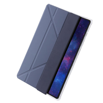 For Samsung Galaxy Tab S9 Clear Acrylic Deformation Leather Tablet Case(Lavender) - Galaxy Tab S9 Cases by buy2fix | Online Shopping UK | buy2fix