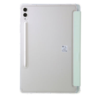 For Samsung Galaxy Tab S9 Clear Acrylic Deformation Leather Tablet Case(Green) - Galaxy Tab S9 Cases by buy2fix | Online Shopping UK | buy2fix