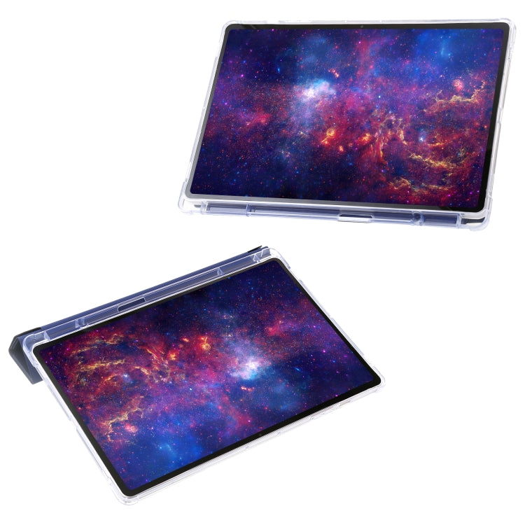 For Samsung Galaxy Tab S9 FE Clear Acrylic Deformation Leather Tablet Case(Dark Blue) - Galaxy Tab S9 FE by buy2fix | Online Shopping UK | buy2fix