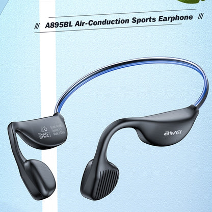 AWEI A895BL Air Conduction Luminous Sports Bluetooth Earphones(Black) - Sport Earphone by awei | Online Shopping UK | buy2fix